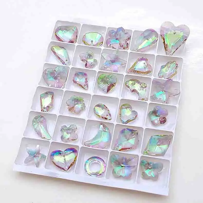 product new fashion in stock multi style women necklace crystal jewelry magical fairy glass pendent-37