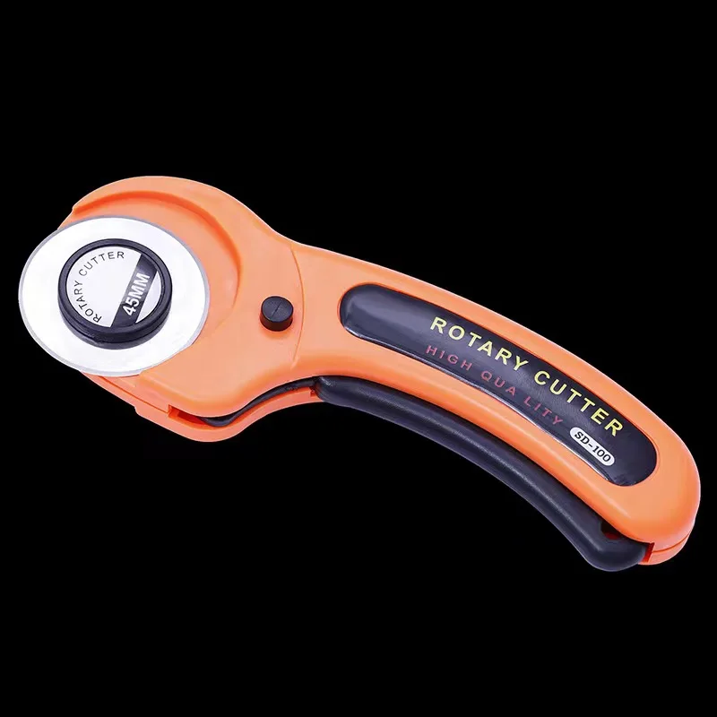 Rotary Cutter, 45mm Rotary Cutter for Fabric, Rotary Fabric Cutter with Safety Lock For Quilting Sewing Arts Crafts