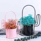 Garden Pot Garden Decoration Pot Modern Cactus Design Free Standing Garden Decorative Metal Flower Pot