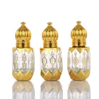 Attar CJ-Wholesale Unique Customized LOGO 6ml Empty Attar Glass Oud Essential Oil Perfume Bottles