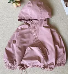 2023 Children's autumn solid pink black hooded hoodie boys girls unisex baby loose top pullover