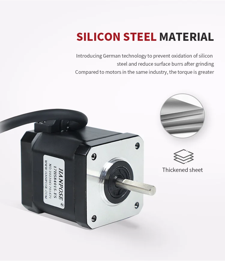 product nema17 stepping motor for 3d printer 18a 17hs8401s fs high torque 052nm step angle 18-7