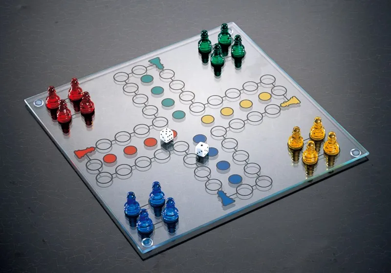 Indoor Game Glass Tic Tac Toe table game