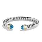 925 Bracelet Bracelet Bracelet Cheap 5mm Blue Topaz 925 Sterling Silver DY Bracelet