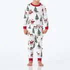 Pajamas 2021 New Design Cute Crewneck Sleepwear Long Sleeve Christmas Kids Pajamas Set