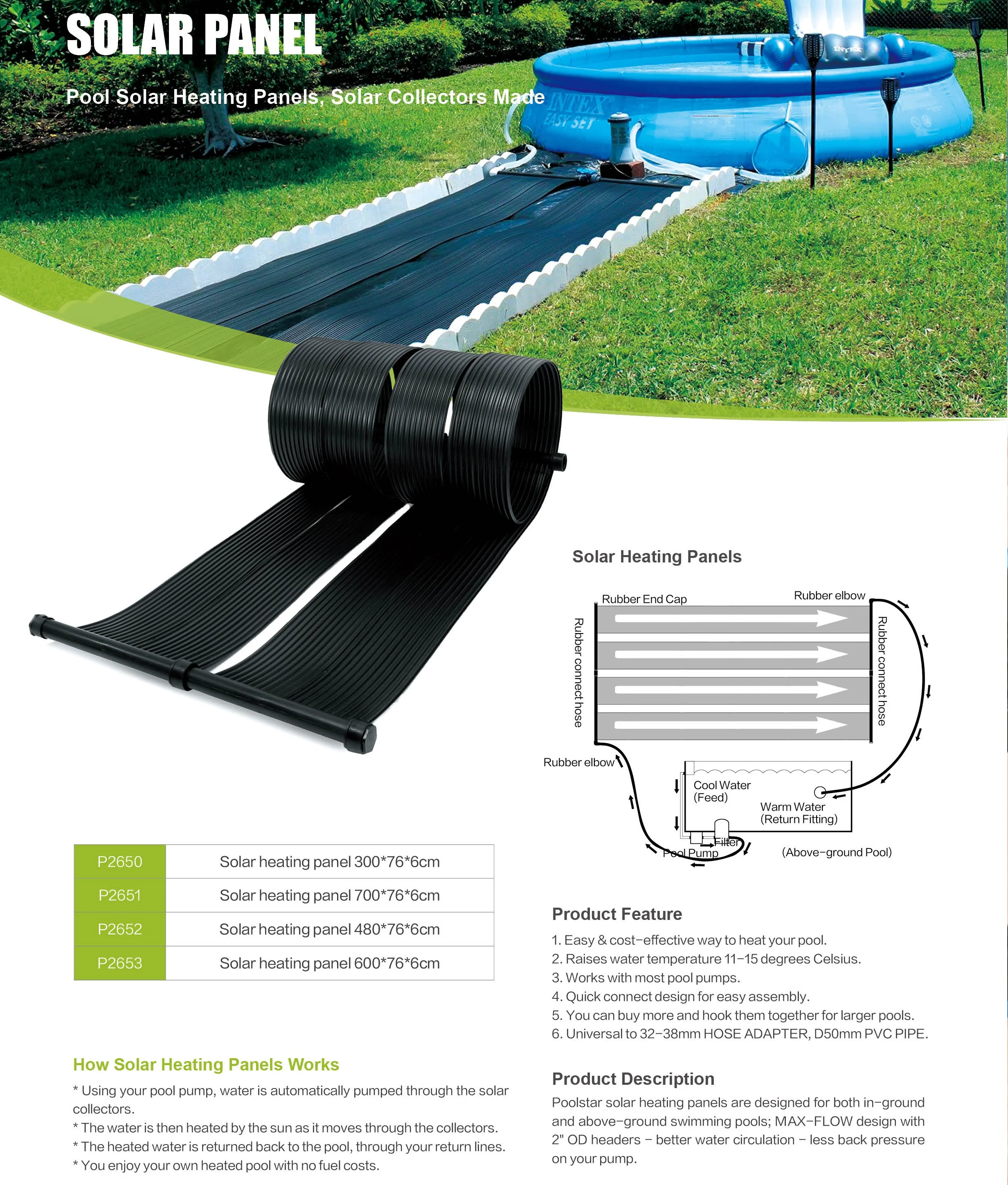 Pool solar heater