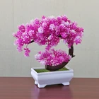 Plant Artificial Flower Furniture Imitation Plastic Potted Plant Artificial Flower Small Bonsai Design Ornament