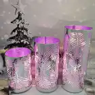 Party Wholesale 2021 Newest Produc Set Of 3 LED Table Lamps Glass Cylinder H 15 20 25cm