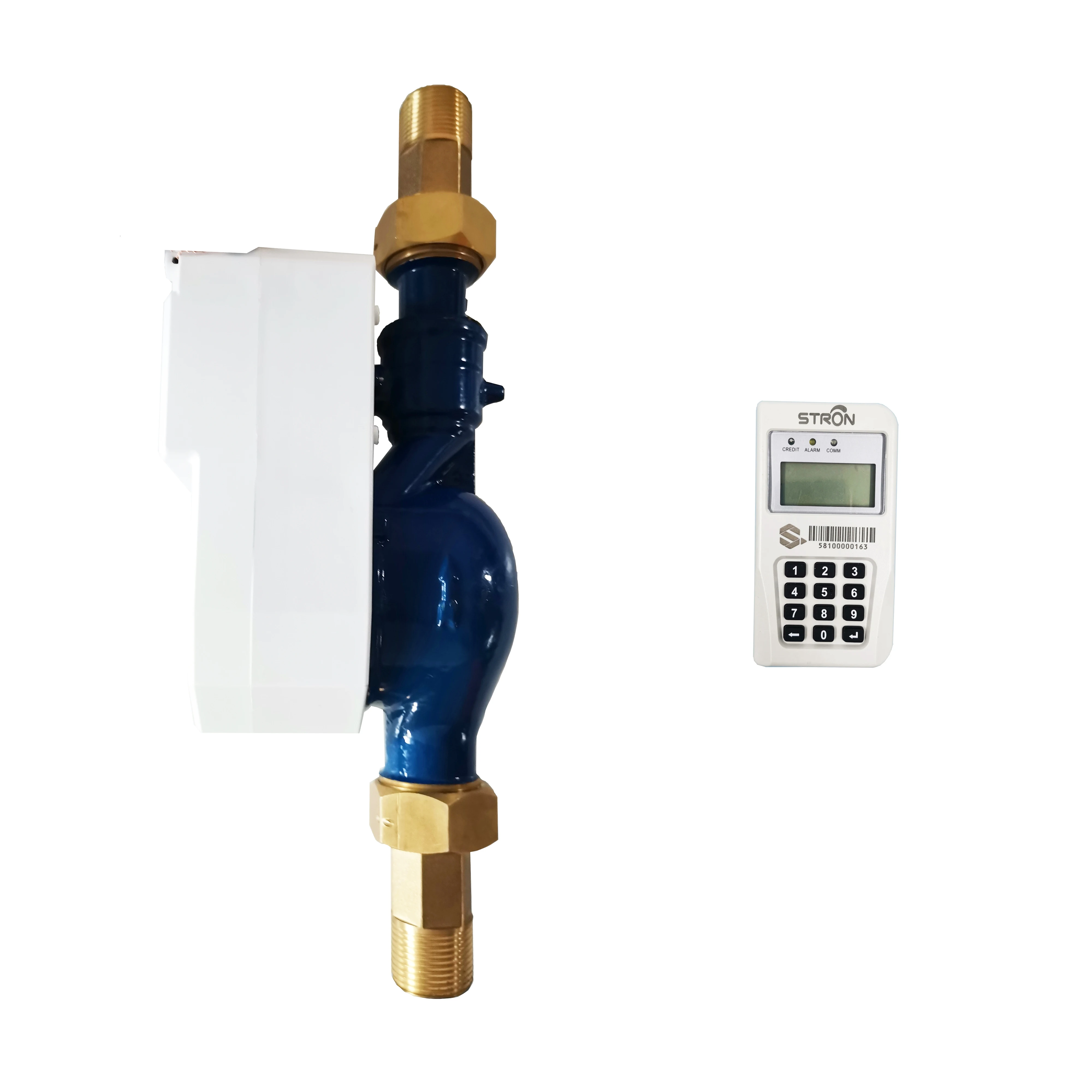 DN25 STS Standard Prepaid Water Meter with 0℃-50℃ Temperature LCD Display and LoRa-RF Communication