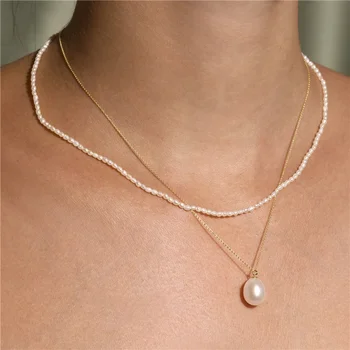 Latest trends 925 silver natural seed choker freshwater pearl necklace