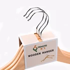 Hangers Hanger Hook Wood Hanger Wholesale Cheap Natural Wooden Clothes Hangers Stand Hanger With Metal Hook