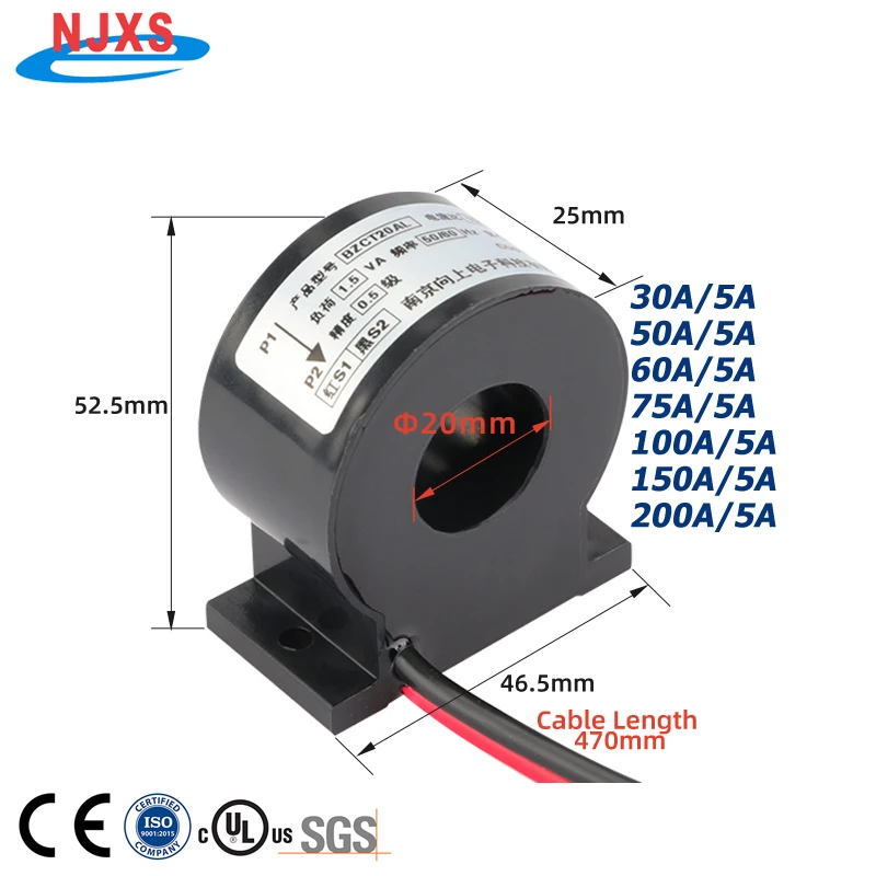 Details about   YHDC Three-phase current transformer 3TA019BL 100A/50mA 