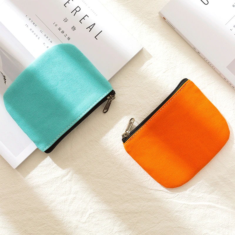 Customized Mini Cotton Canvas for Toiletry Organizer Portable Durable Makeup Cosmetic Bag Zipper Cute Colourful for Travel manufacture