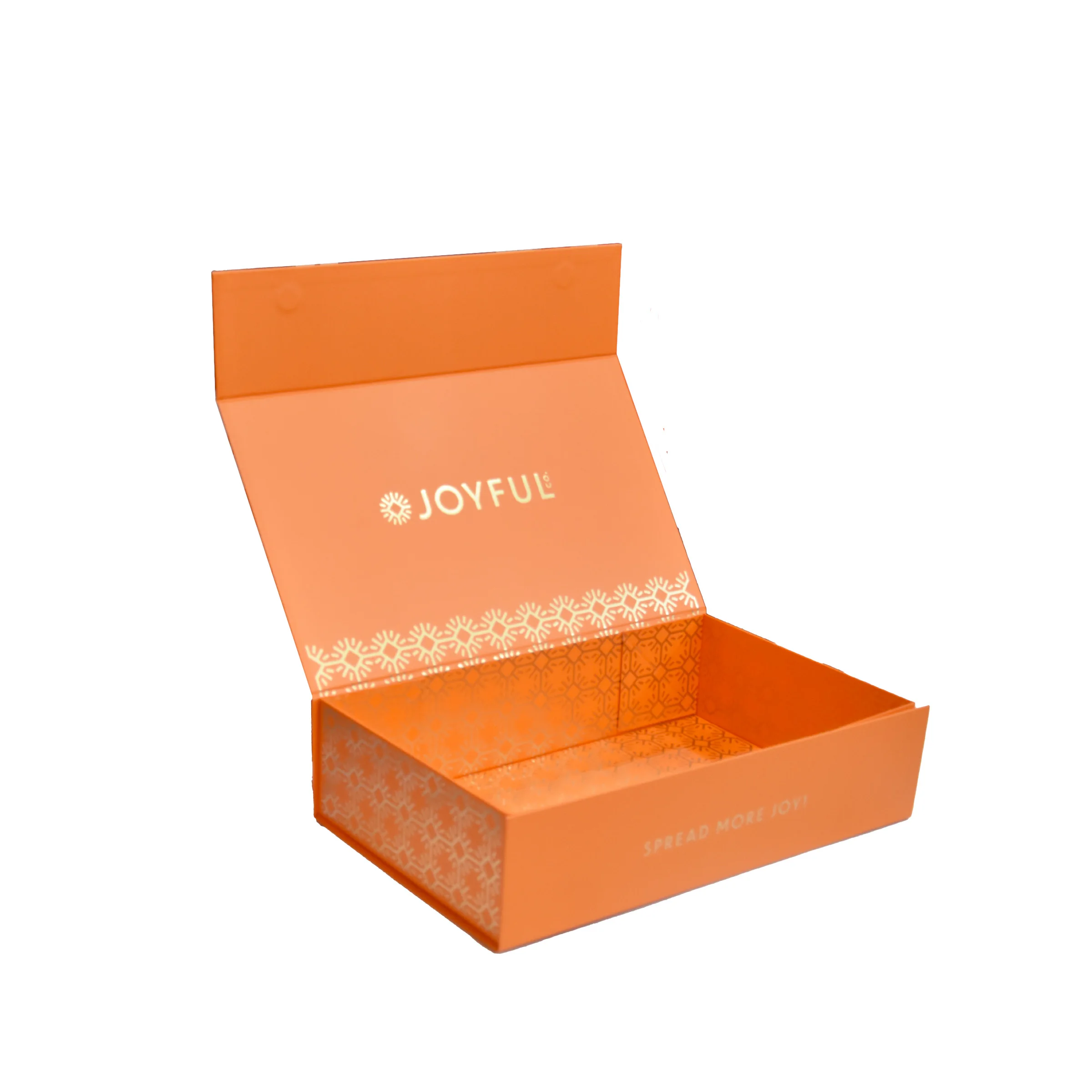 Custom Logo Printed Recyclable Luxury Gift Box with Magnetic Closure and Gold Stamping