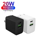 Dual Iphone Small Size Dual Ports QC3.0 PD USB C Fast Charger For Apple IPhone 12 Pro Max