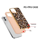 Phone Iphone Custom Leopard Print Diamond Shell Glitter Rhinestones Mobile Phone Case For IPhone 13 Pro Max