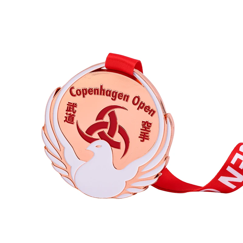 Custom 3D Gold Silver Bronze Zinc Alloy Metal Medalla Sport Medal Jiu Jitsu Judo Kung Fu Karate Taekwondo Medal factory