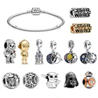 Sterling Jewelry Factory Wholesale War_star Disny Harry Potter 925 Sterling Silver Bracelet Charms For Jewelry Making