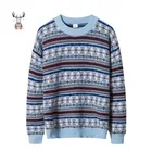 Sweater For Men Crewneck High Quality Jumper Pullover Jacquard Brand Cotton Sweater For Men