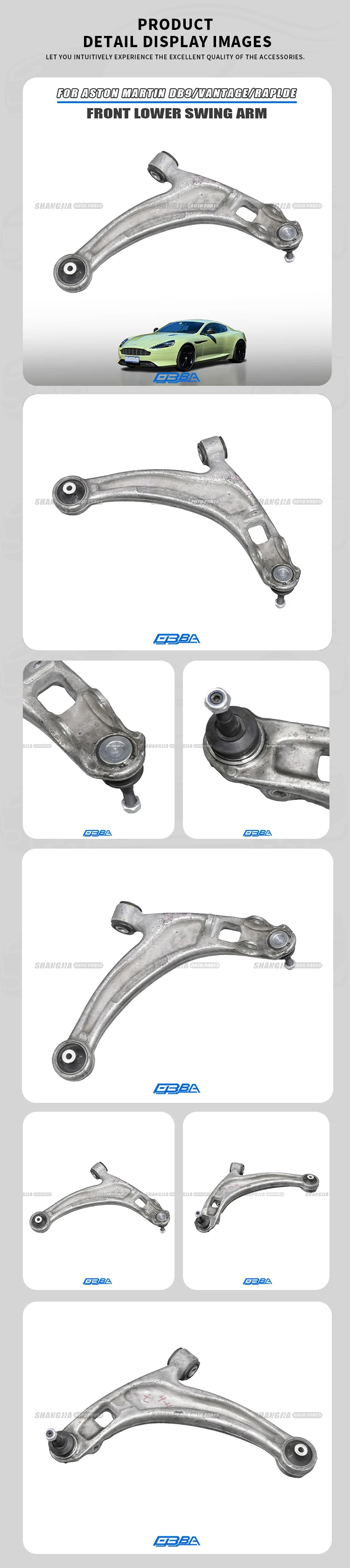 Aluminum Lower Swing Arms For Aston Martin 07-17DB9 Vantage Rapide AD43-3A052-AA Corrosion Resistance Swing Arm Aluminum For Car manufacture