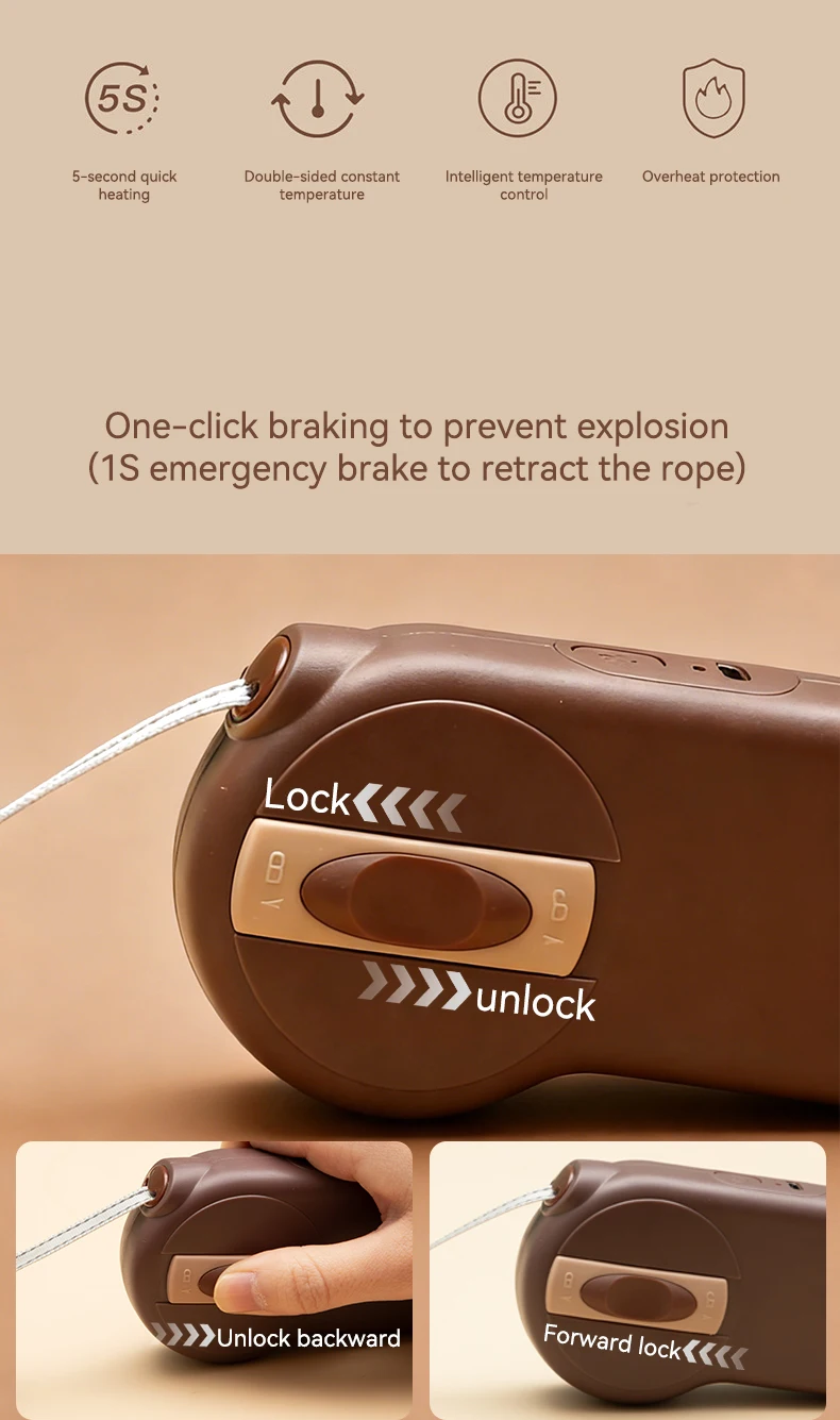 Wholesale New 2 in 1 Multifunctional Outdoor Portable Pet Leash USB Rechargeable Hand Warming Pet Supplies factory