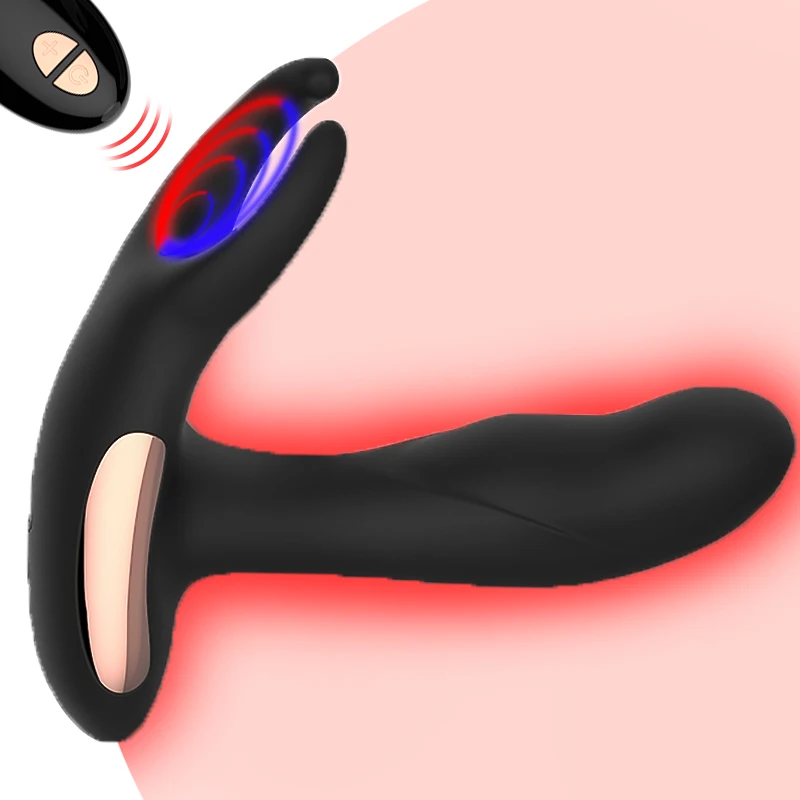 Silicone Prostate Massager Vibrator Electric Vibrating Butt Plug Masturbator Sex Machine For photo