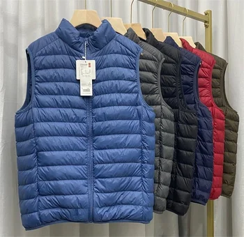 Men's coat vest winter outdoor removable hooded thickened puff vest