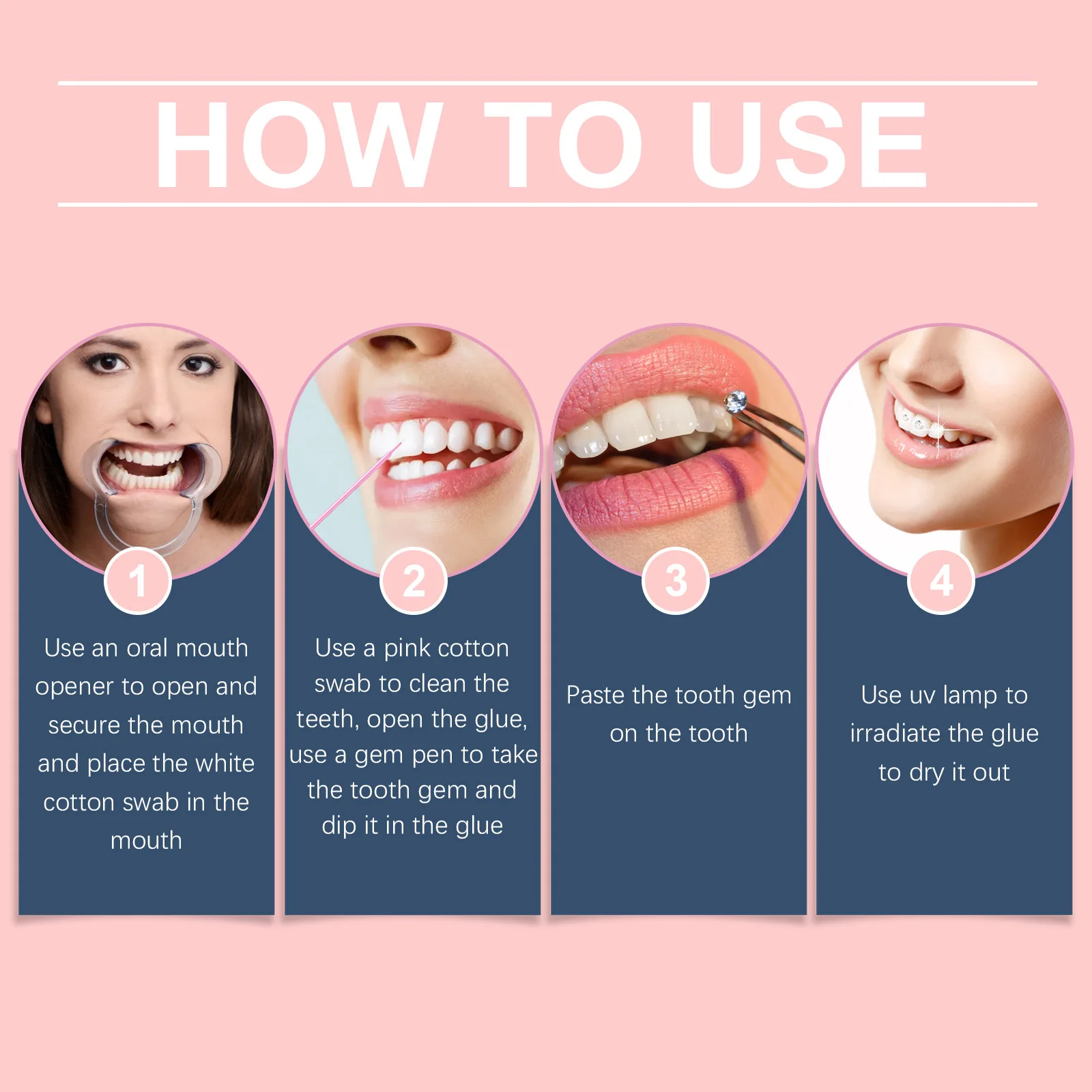 新产品EELHOPE牙齿闪亮化妆DIY专业牙齿宝石套装