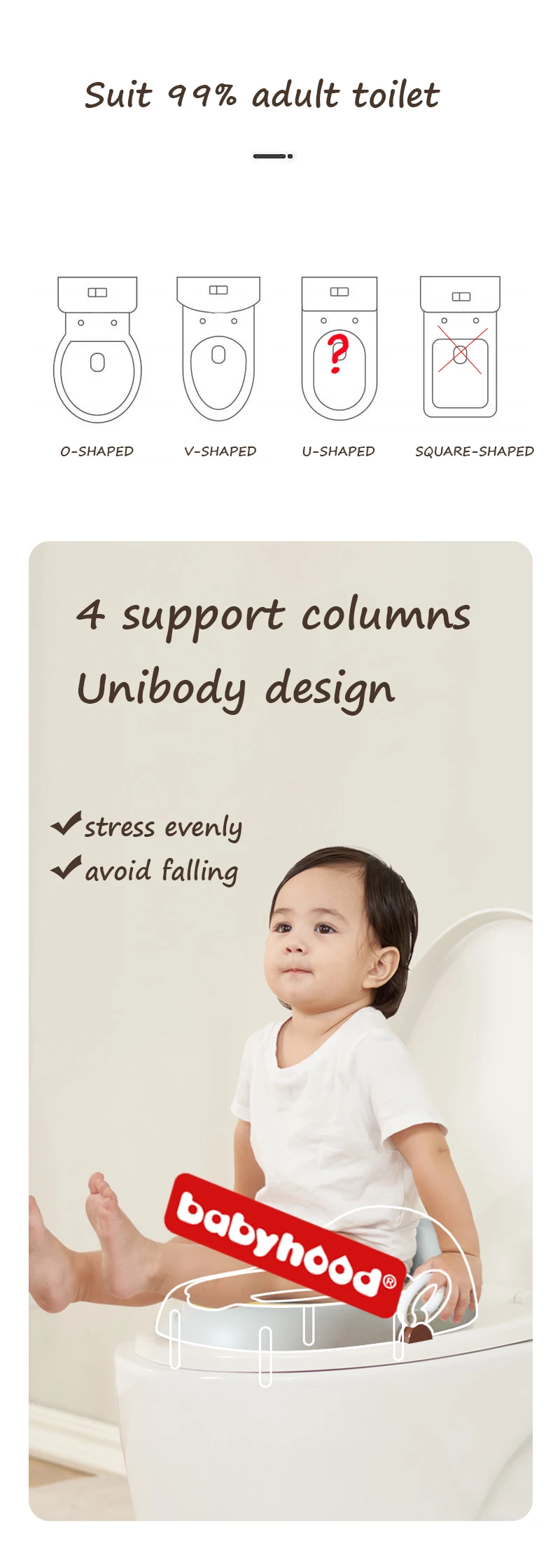 multi-purpose three in one babyhood baby potty toi