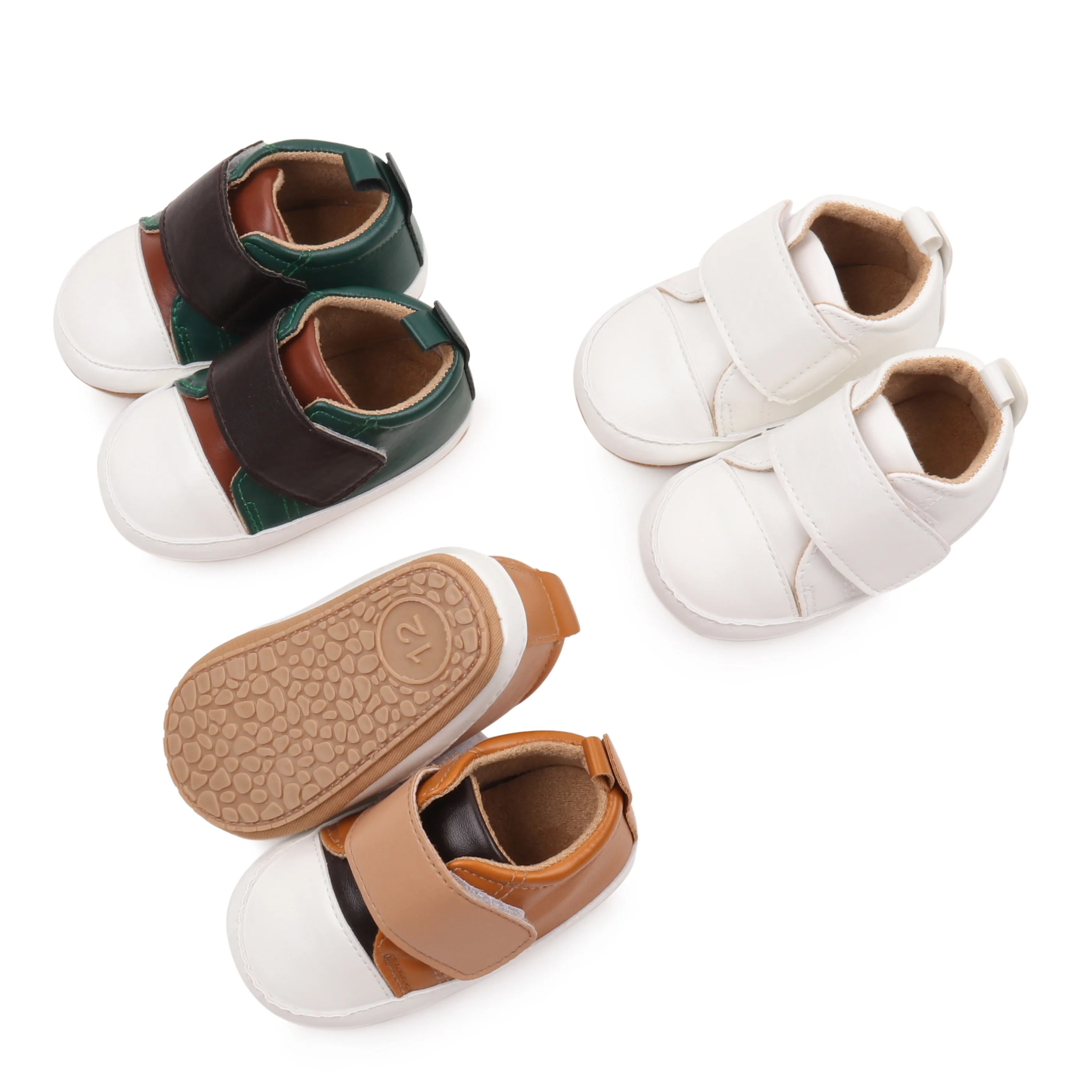 High Quality Breathable Anti-Slip TPR Outsole Hook&Loop Baby Toddler Walking Shoes for Boys New Arrival for Autumn factory
