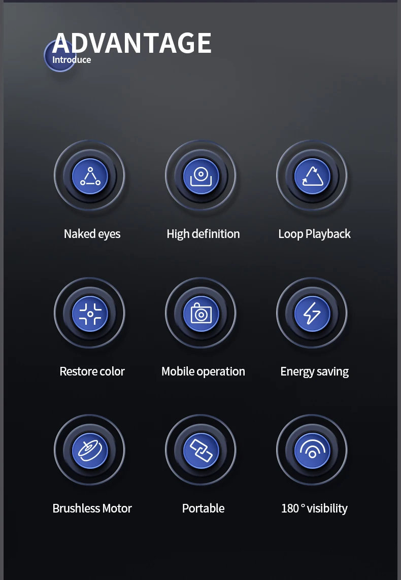 Mobile App Control 60cm Holographic Fan 3d Hologram Projector HD Good Advertising Animation Wall 3D Hologram Fan - Image 3