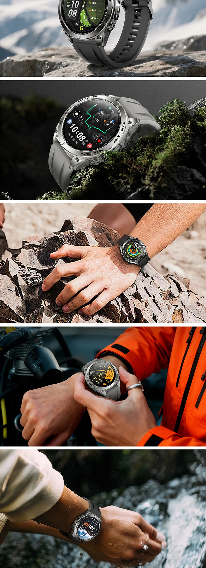 product karen m 2026 new smart watch km101 offline maps gps training 5atm waterproof sports detection call compass altitude flashlight-10