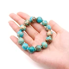 Bangle Lava Rock Stone 7 Chakras Tiger Eyes Energy Bracelet Braided Rope Natural Stone Yoga Beads Bracelet Bangle