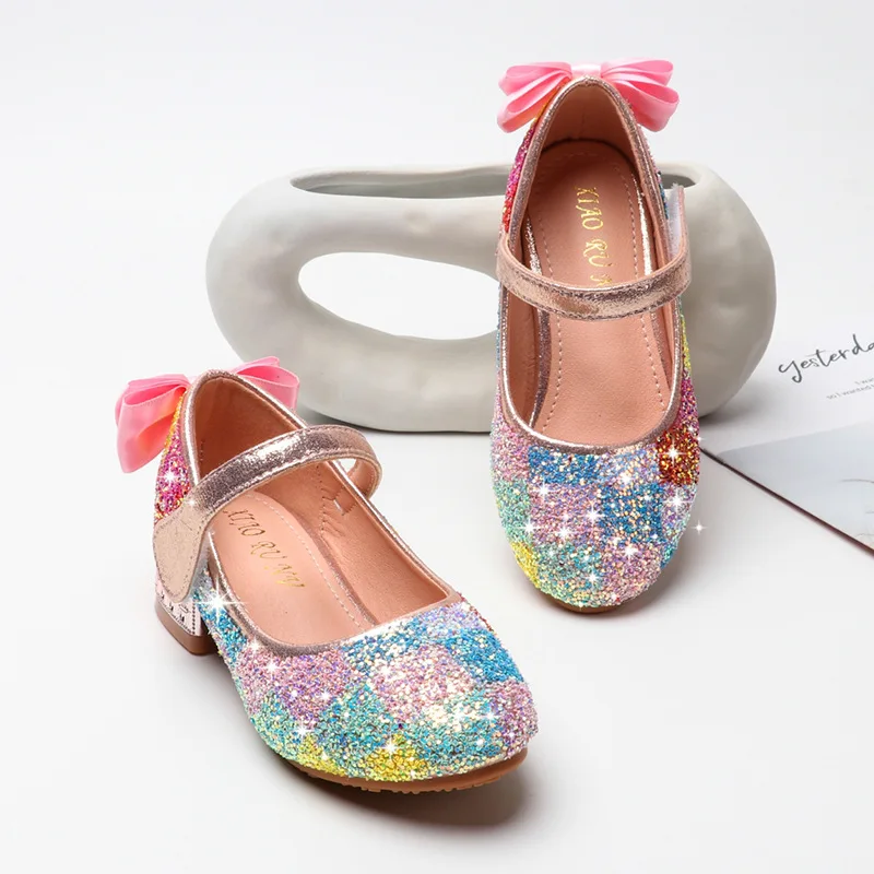 YIBLBOX Little Girls Sparking Cute Low Heel Princess Dress Dance Shoes Wedding Party Shoe Mary Jane 