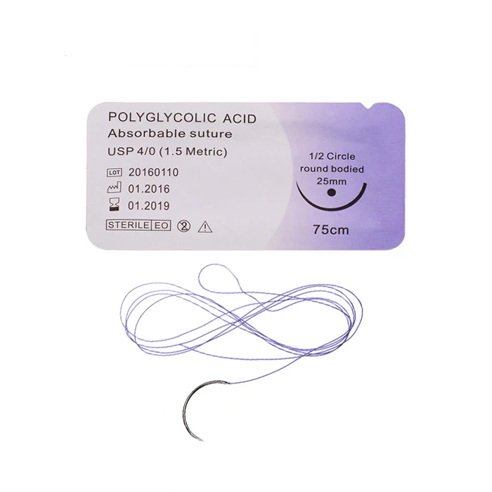 Surgical Polyglactin 910 Vicry PGLA thread Chromic catgut absorbable Silk Nylon Polypropylene Sutures