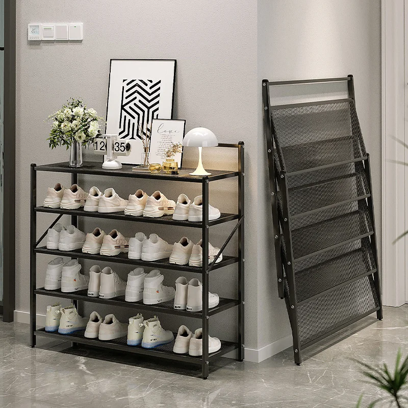 Indoor dust-proof foldable shoe cabinet multi-layer large capacity folding rack storage rack shoe rack