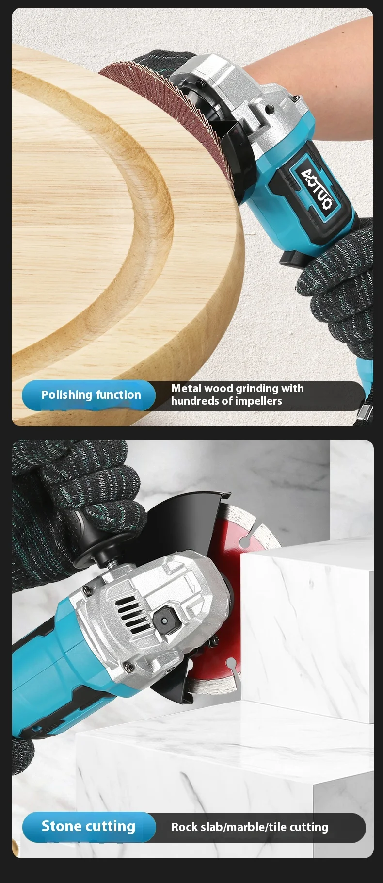 product industrial grade lithium brushless cordless angle grinder with li ion battery 1500mah diy multi purpose portable power tool-7