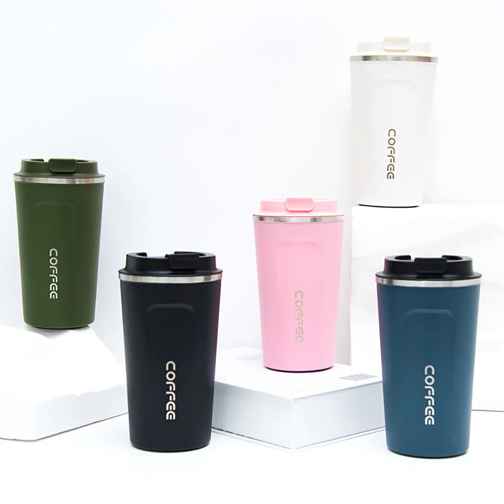 sublimation 500ml eco-friendly double-layer stainless steel travel coffee mug vacuum insulated reusable car cup with lid