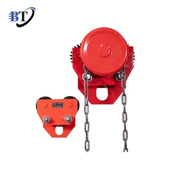 China Manufacturer Manual Hand Push Trolley High Quality Hand Pulling Geared Manual Beam Trolley