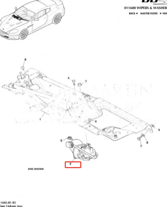 Hot Sale Aluminum Windshield Wiper Motor For Aston Martin Rapide S DB9 Vanquish DBS Vantage 1R12372156AA AG4367350AA Car Module supplier