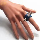 Finger Ring Women Punk Rivets Finger Ring Punk Finger Pu Ring Leather Finger Ring Sexy Pu Finger Ring With Rivets
