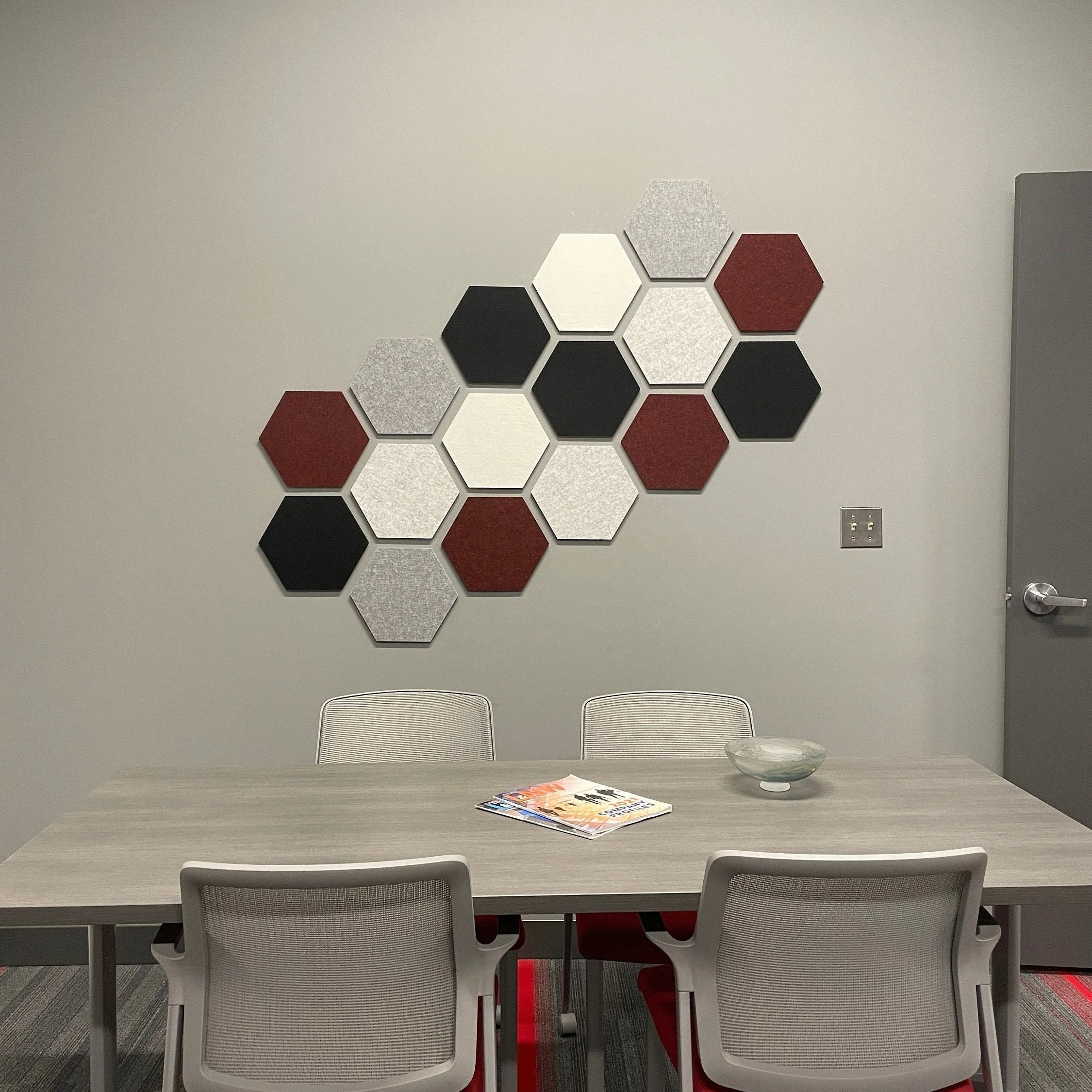 New Design Wholesale Hexagonal flat polyester sound-absorbing panels for wall decor