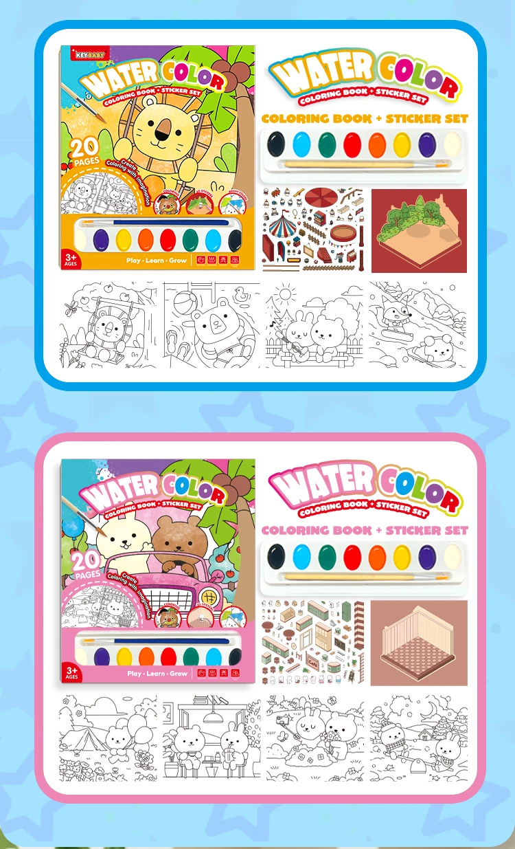 product keybaby custom 2026 book printing service educational toys funny sticker water coloring books for toddler-9