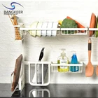 Rack Draining Rack 2 Tier Modern Design Multi-Function Metal Iron Kitchen Drain Dish Rack