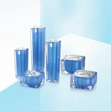 Luxury Square Acrylic Jar 50g Eye Cream Jar 50g Moistuizeer Cream 50g Acrylic Cosmetic Bottle Cosmetic Container White ABS 5000