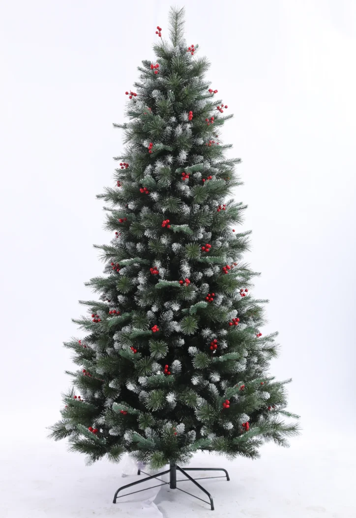 China Wholesale Pine Needle Christmas Tree Nice Natural Green & White Snow for Festival Celebration Decorations details
