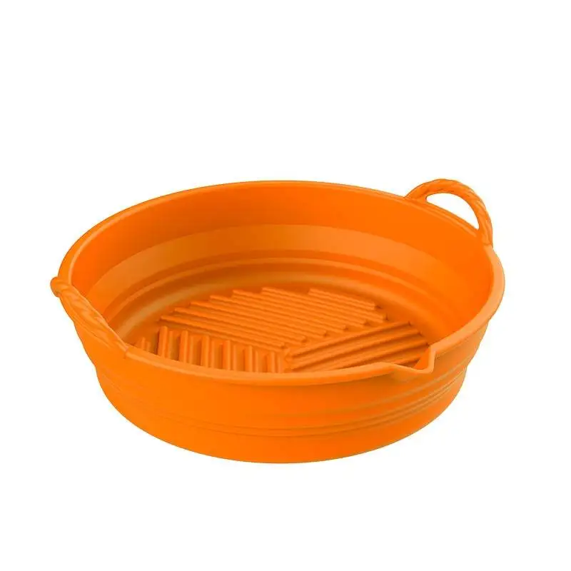 2023  NEW OEM round silicone collapsible air fryer pan liner