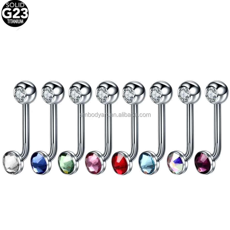 G Titanium Crystal Vertical Hood Piercings Sexy Vagina Genital