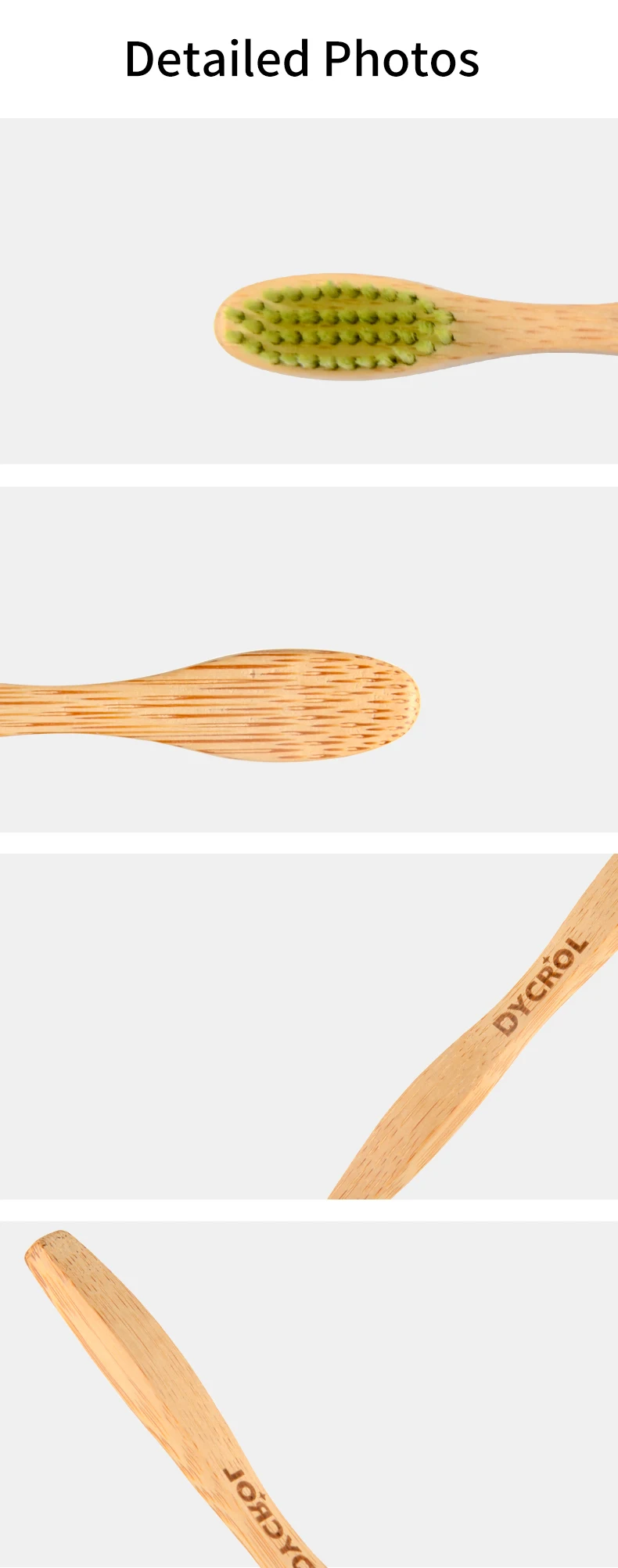 DYCROL Biodegradable Eco-Friendly Bamboo Toothbrushes with soft bristles