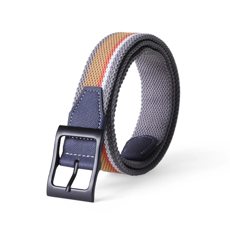 Stripe Design Men's Stylish Elastic Braided Casual Sport Belt